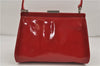 Authentic GUCCI Vintage Shoulder Hand Bag Purse Leather Red 6694D