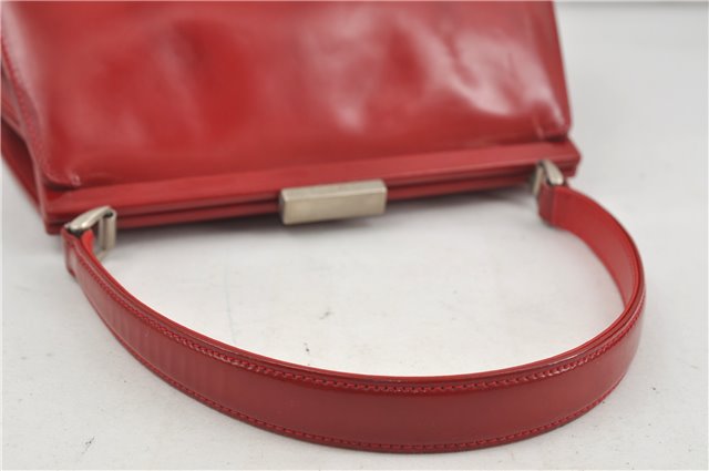 Authentic GUCCI Vintage Shoulder Hand Bag Purse Leather Red 6694D