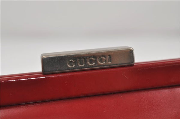 Authentic GUCCI Vintage Shoulder Hand Bag Purse Leather Red 6694D