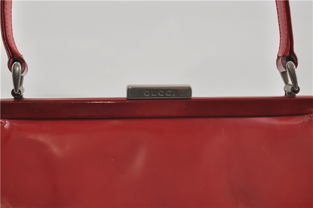 Authentic GUCCI Vintage Shoulder Hand Bag Purse Leather Red 6694D