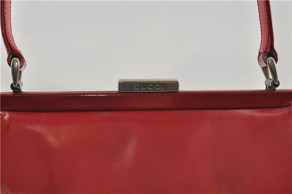 Authentic GUCCI Vintage Shoulder Hand Bag Purse Leather Red 6694D