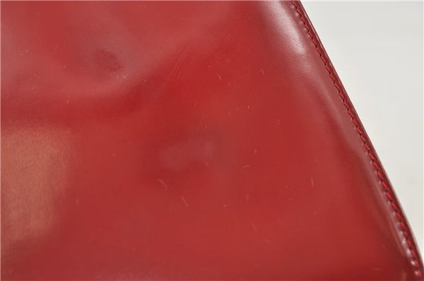 Authentic GUCCI Vintage Shoulder Hand Bag Purse Leather Red 6694D