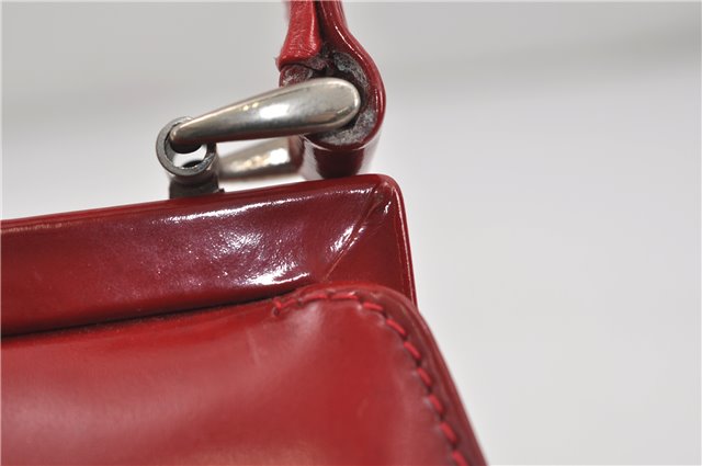 Authentic GUCCI Vintage Shoulder Hand Bag Purse Leather Red 6694D