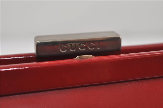 Authentic GUCCI Vintage Shoulder Hand Bag Purse Leather Red 6694D