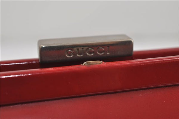 Authentic GUCCI Vintage Shoulder Hand Bag Purse Leather Red 6694D