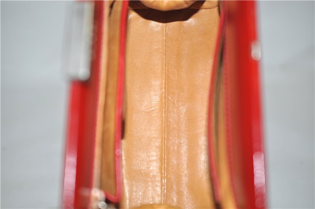 Authentic GUCCI Vintage Shoulder Hand Bag Purse Leather Red 6694D