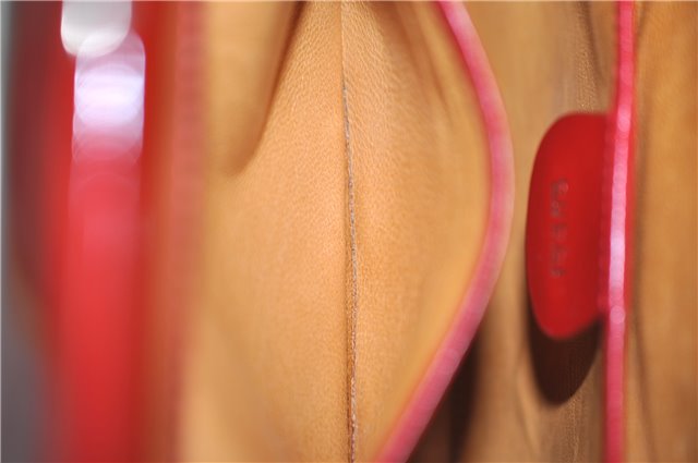 Authentic GUCCI Vintage Shoulder Hand Bag Purse Leather Red 6694D