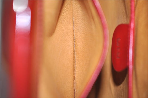 Authentic GUCCI Vintage Shoulder Hand Bag Purse Leather Red 6694D