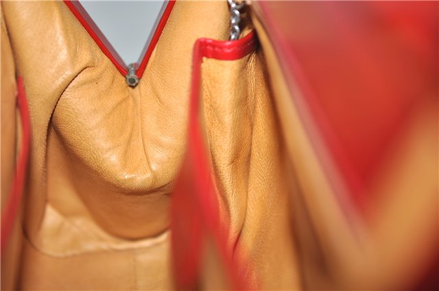 Authentic GUCCI Vintage Shoulder Hand Bag Purse Leather Red 6694D