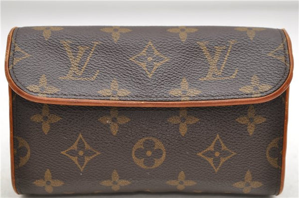 Auth Louis Vuitton Monogram Pochette Florentine Pouch Waist Bag M51855 LV 6695D