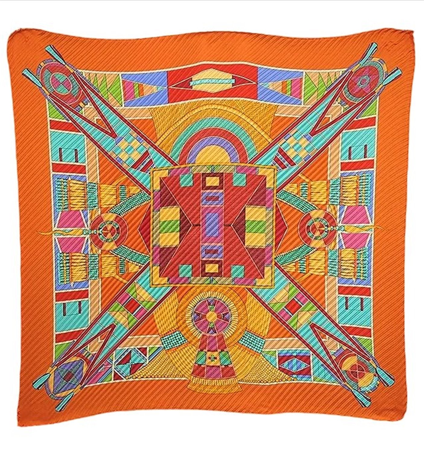 Authentic HERMES Pleats Scarf 