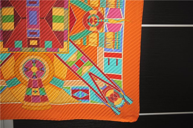 Authentic HERMES Pleats Scarf 