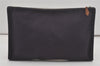 Authentic HERMES Vintage Yachting GM Pouch Purse Canvas Purple 6697I