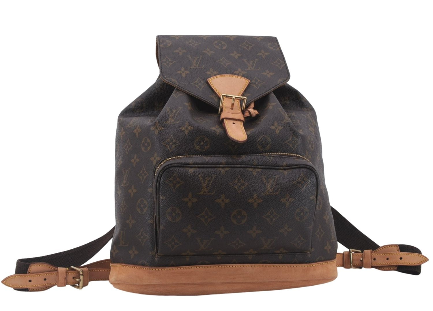 Authentic Louis Vuitton Monogram Montsouris GM Backpack M51135 LV 6698D