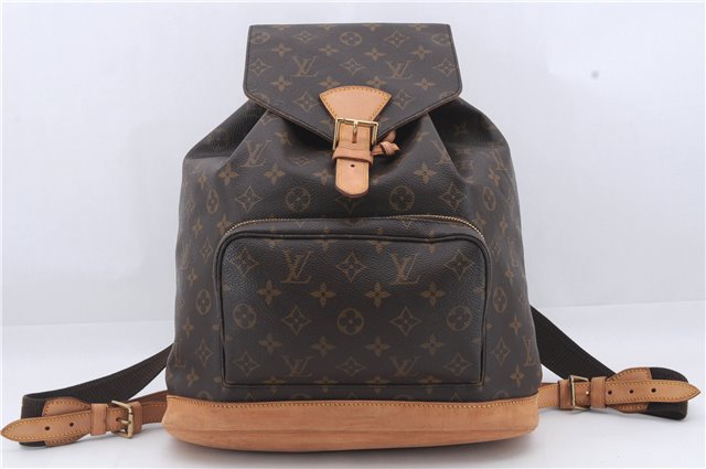 Authentic Louis Vuitton Monogram Montsouris GM Backpack M51135 LV 6698D