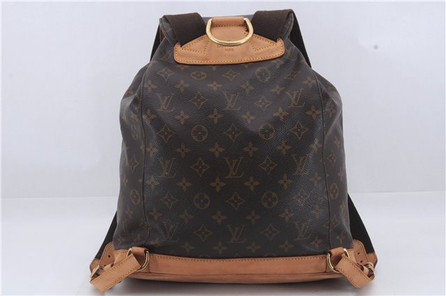 Authentic Louis Vuitton Monogram Montsouris GM Backpack M51135 LV 6698D
