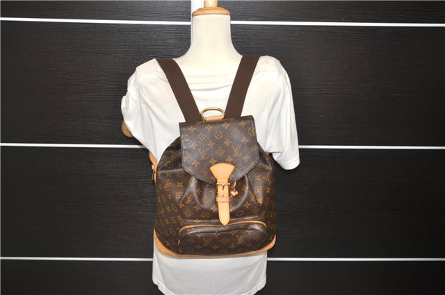 Authentic Louis Vuitton Monogram Montsouris GM Backpack M51135 LV 6698D