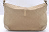 Authentic GUCCI Square GG Shoulder Bag Purse Suede Leather 0014147 Beige 6698I