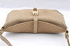 Authentic GUCCI Square GG Shoulder Bag Purse Suede Leather 0014147 Beige 6698I
