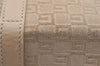 Authentic GUCCI Square GG Shoulder Bag Purse Suede Leather 0014147 Beige 6698I