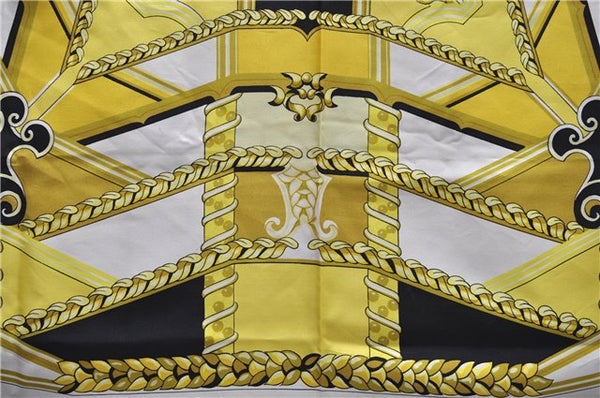 Authentic HERMES Carre 90 Scarf "SCALA" Silk Ivory 6699C