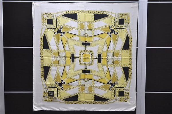 Authentic HERMES Carre 90 Scarf "SCALA" Silk Ivory 6699C