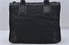 Authentic GUCCI Shoulder Tote Bag Purse GG Canvas Leather 0000855 Black 6699D