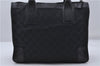 Authentic GUCCI Shoulder Tote Bag Purse GG Canvas Leather 0000855 Black 6699D