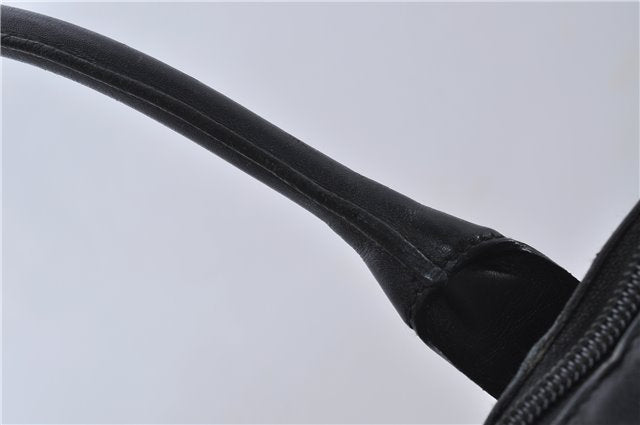 Authentic GUCCI Shoulder Tote Bag Purse GG Canvas Leather 0000855 Black 6699D