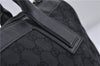 Authentic GUCCI Shoulder Tote Bag Purse GG Canvas Leather 0000855 Black 6699D