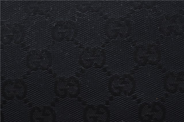 Authentic GUCCI Shoulder Tote Bag Purse GG Canvas Leather 0000855 Black 6699D