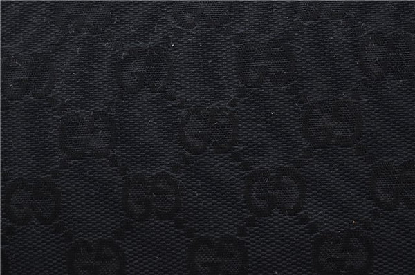 Authentic GUCCI Shoulder Tote Bag Purse GG Canvas Leather 0000855 Black 6699D