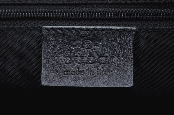 Authentic GUCCI Shoulder Tote Bag Purse GG Canvas Leather 0000855 Black 6699D
