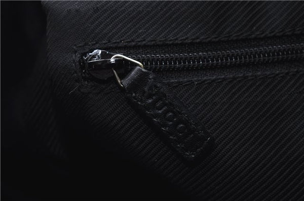 Authentic GUCCI Shoulder Tote Bag Purse GG Canvas Leather 0000855 Black 6699D