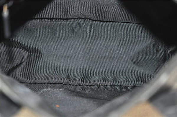 Authentic GUCCI Shoulder Tote Bag Purse GG Canvas Leather 0000855 Black 6699D