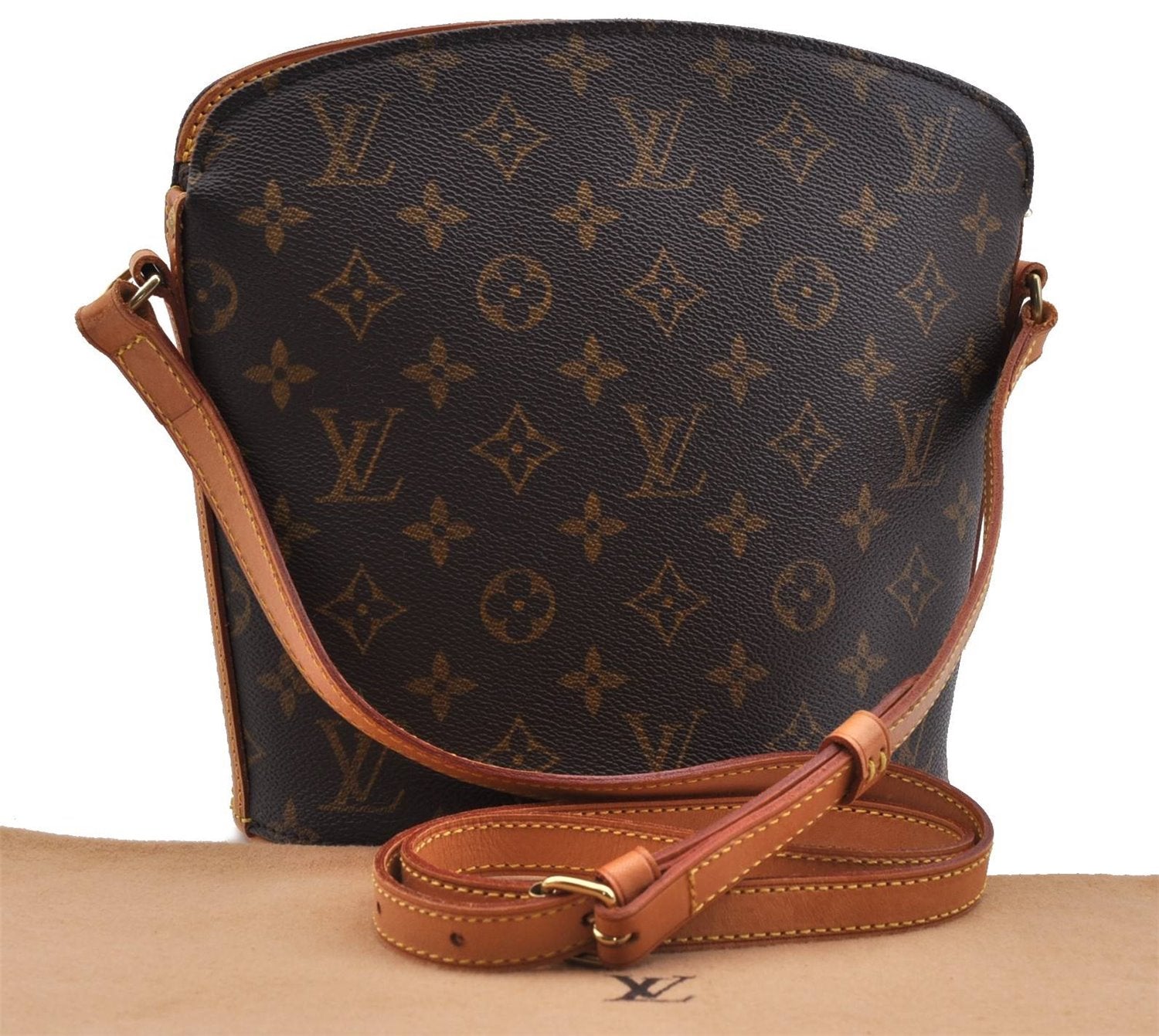 Authentic LOUIS VUITTON Monogram Drouot Shoulder Cross Body Bag M51290 LV 6700C