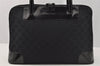 Authentic GUCCI Vintage Shoulder Hand Bag GG Canvas Enamel 0021122 Black 6701I