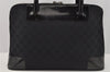 Authentic GUCCI Vintage Shoulder Hand Bag GG Canvas Enamel 0021122 Black 6701I
