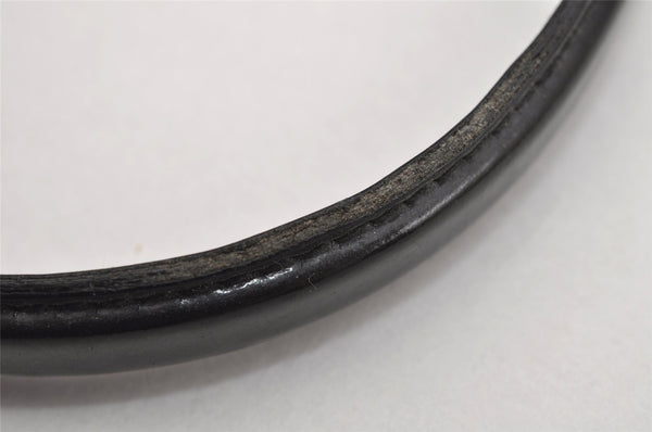 Authentic GUCCI Vintage Shoulder Hand Bag GG Canvas Enamel 0021122 Black 6701I