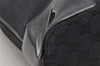 Authentic GUCCI Vintage Shoulder Hand Bag GG Canvas Enamel 0021122 Black 6701I