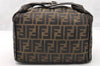 Authentic FENDI Vintage Zucca Hand Bag Purse Canvas Leather Brown Junk 6702I