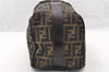Authentic FENDI Vintage Zucca Hand Bag Purse Canvas Leather Brown Junk 6702I