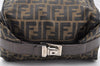 Authentic FENDI Vintage Zucca Hand Bag Purse Canvas Leather Brown Junk 6702I