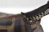 Authentic FENDI Vintage Zucca Hand Bag Purse Canvas Leather Brown Junk 6702I