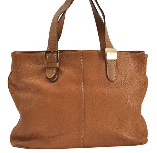 Authentic Burberrys Vintage Leather Shoulder Hand Bag Brown 6705D