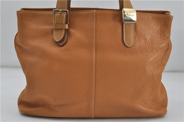 Authentic Burberrys Vintage Leather Shoulder Hand Bag Brown 6705D