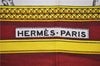 Authentic HERMES Carre 90 Scarf "GRAND APPARAT" Silk Red 6706C