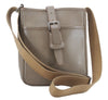 Authentic BURBERRY Vintage Leather Shoulder Cross Body Bag Purse Beige 6706D