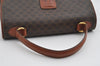 Authentic CELINE C Macadam Blason Pattern Hand Bag Canvas Leather Brown 6706I