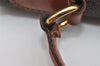 Authentic CELINE C Macadam Blason Pattern Hand Bag Canvas Leather Brown 6706I